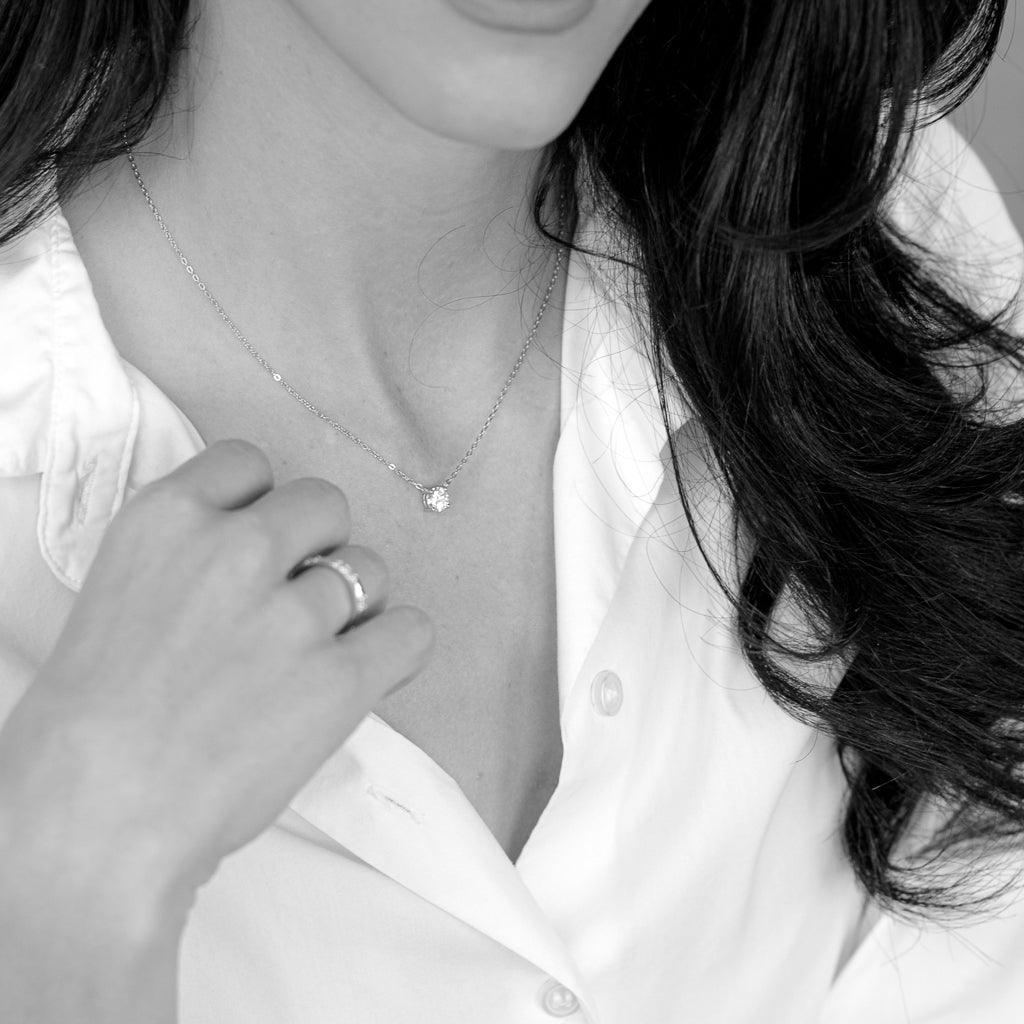 Elisabeth שרשרת סוליטר ציפוי זהב