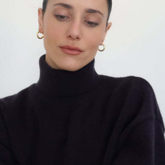 Sophia עגילי חישוק ציפוי זהב