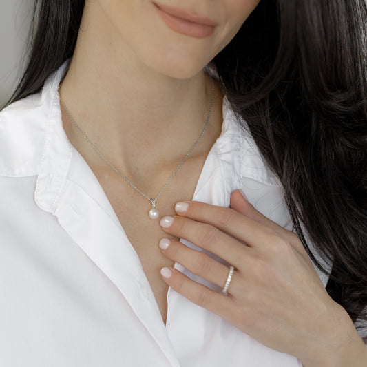 Violett שרשרת פנינה כסף