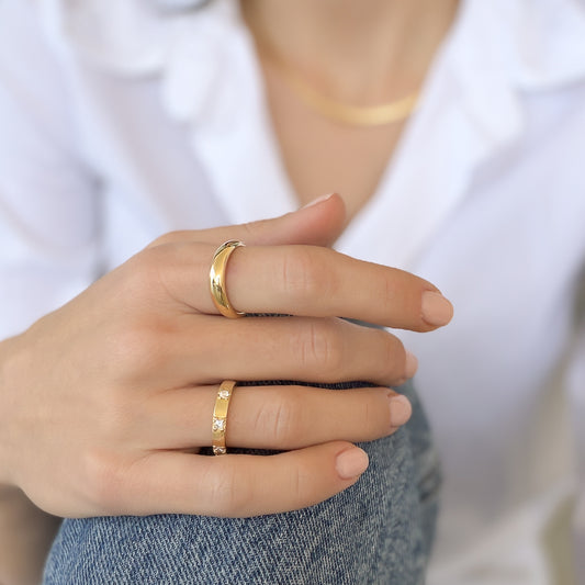 Eloise טבעת ציפוי זהב