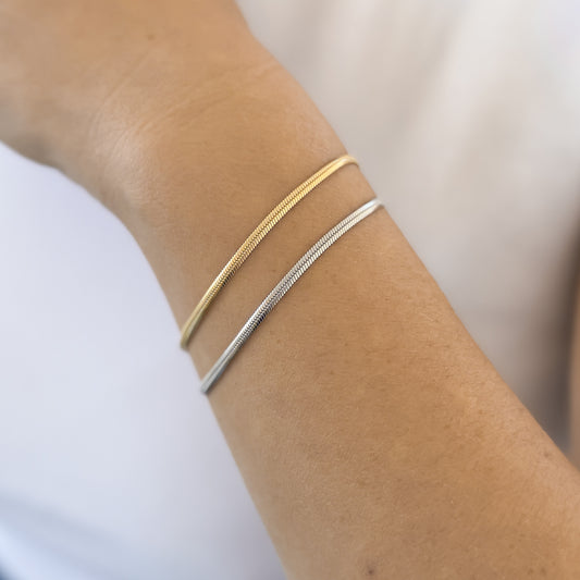 Marie צמיד נחש כסף