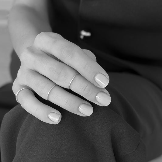 Anne טבעת כסף דקה