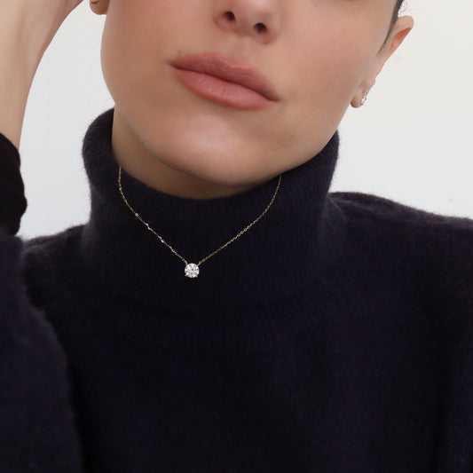 Elisabeth שרשרת סוליטר ציפוי זהב