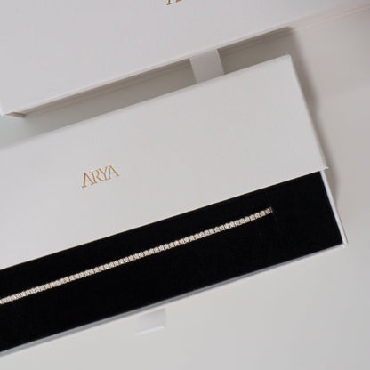 Charlotte צמיד טניס ציפוי זהב