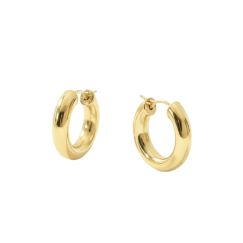 Sophia עגילי חישוק ציפוי זהב