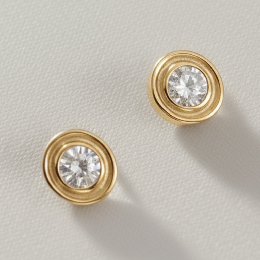 Eleanor עגילי ציפוי זהב