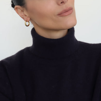 Sophia עגילי חישוק ציפוי זהב