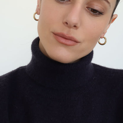 Sophia עגילי חישוק ציפוי זהב