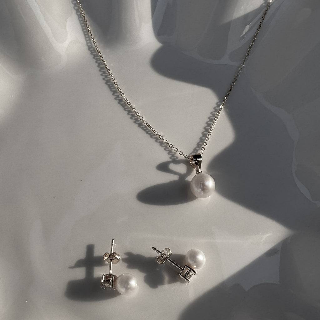 Violett שרשרת פנינה כסף