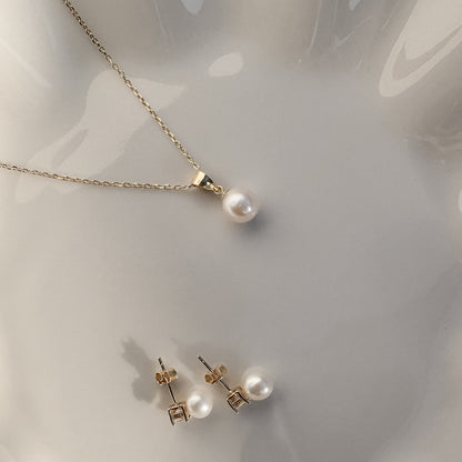 Violett שרשרת פנינה ציפוי זהב