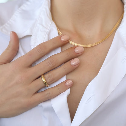 Eloise טבעת ציפוי זהב