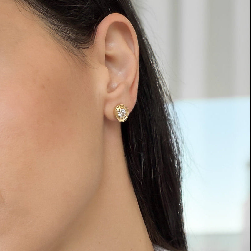 Eleanor עגילי ציפוי זהב