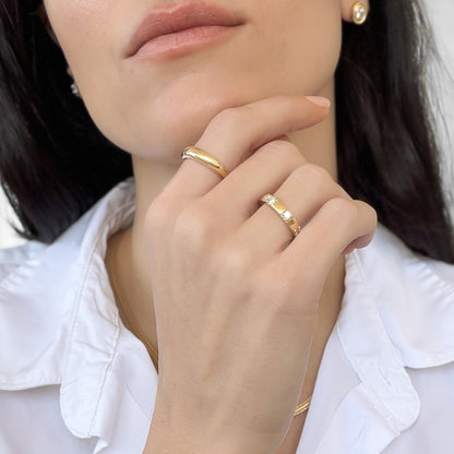 Francesca טבעת ציפוי זהב