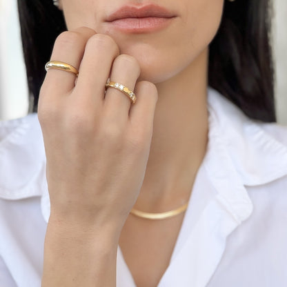 Francesca טבעת ציפוי זהב