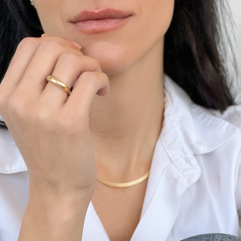 Eloise טבעת ציפוי זהב