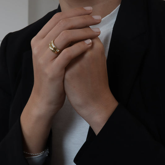 Eloise טבעת ציפוי זהב