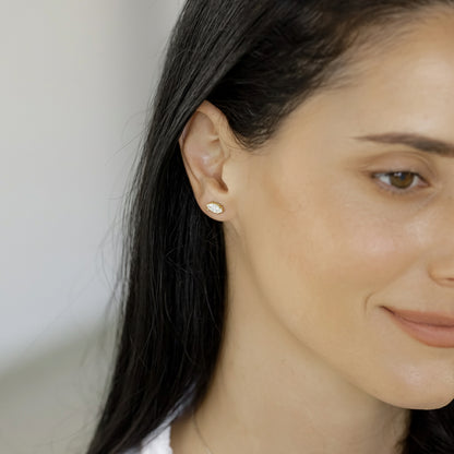 Victoria עגילי ציפוי זהב