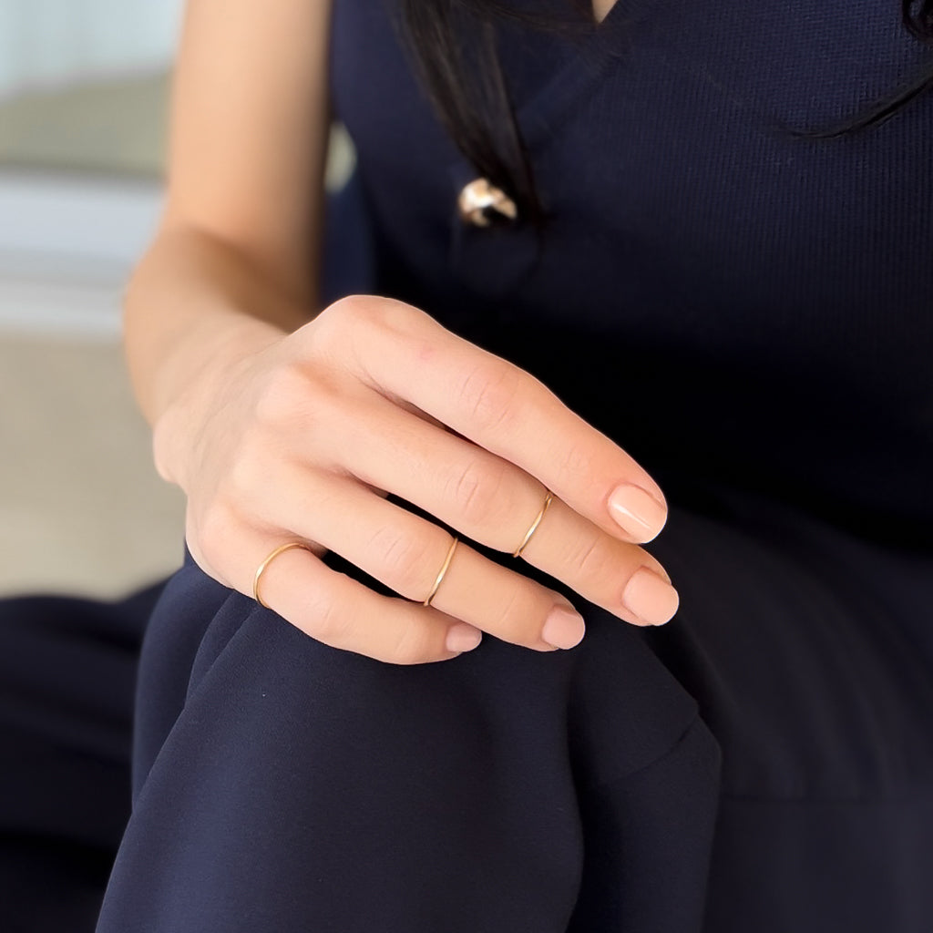 Anne  טבעת ציפוי זהב קטנה