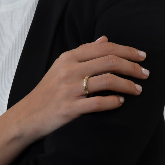 Francesca טבעת ציפוי זהב