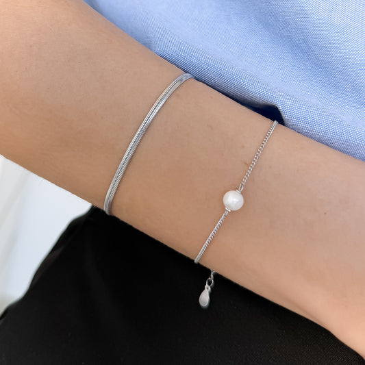 Violett צמיד פנינה כסף