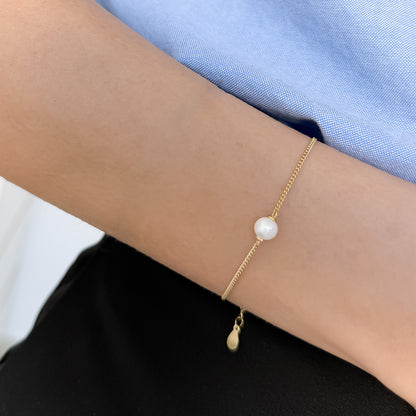 Violett צמיד פנינה ציפוי זהב