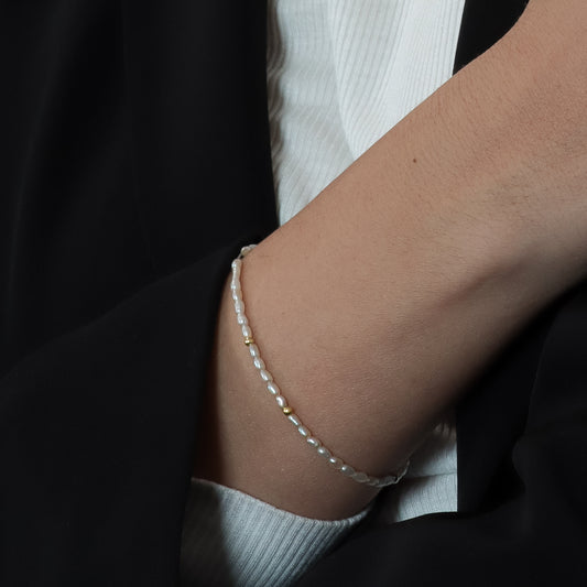 Céleste צמיד פנינים ציפוי זהב