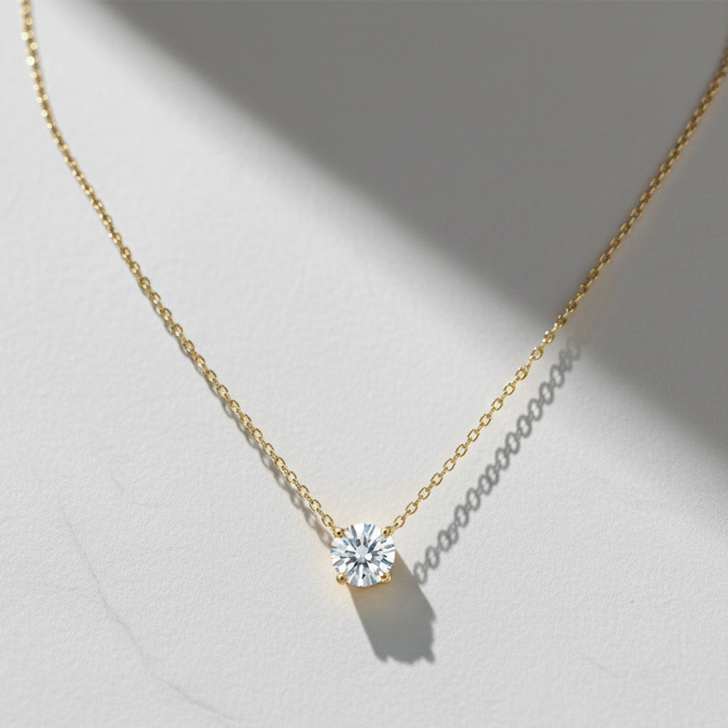 Elisabeth שרשרת סוליטר ציפוי זהב