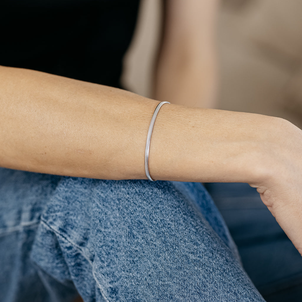 Marie צמיד נחש כסף