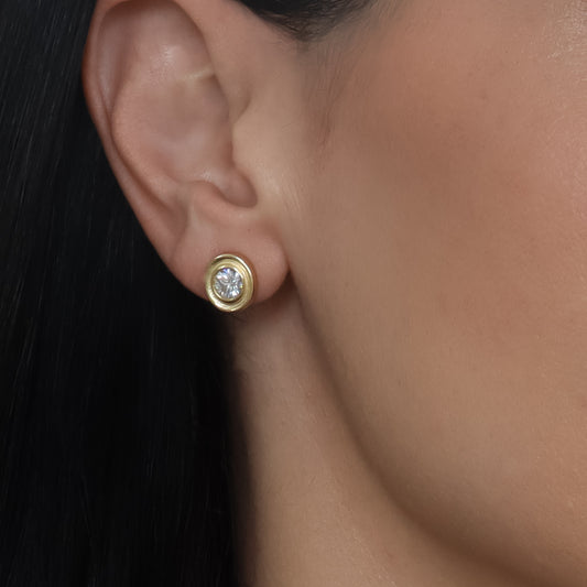 Eleanor עגילי ציפוי זהב