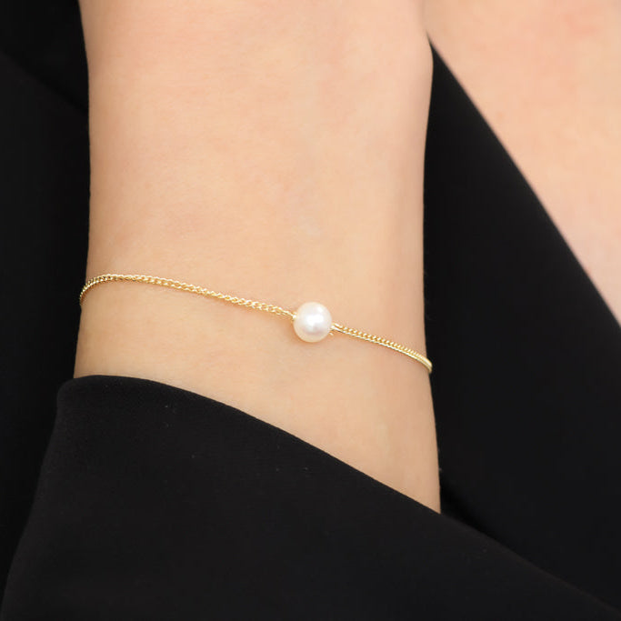 Violett צמיד פנינה ציפוי זהב