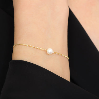 Violett צמיד פנינה ציפוי זהב