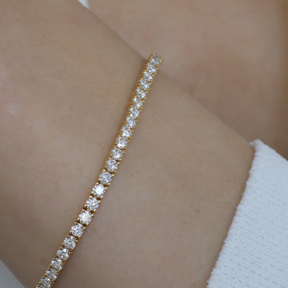 Charlotte צמיד טניס ציפוי זהב