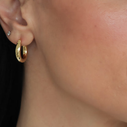 Sophia עגילי חישוק ציפוי זהב