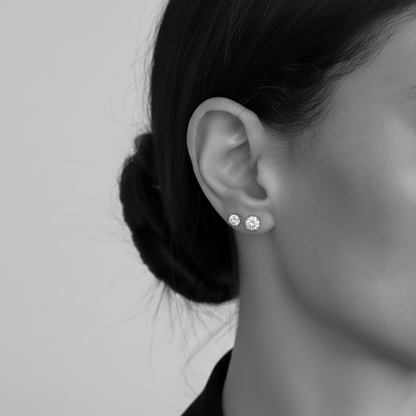 Elisabeth עגילי סוליטר כסף