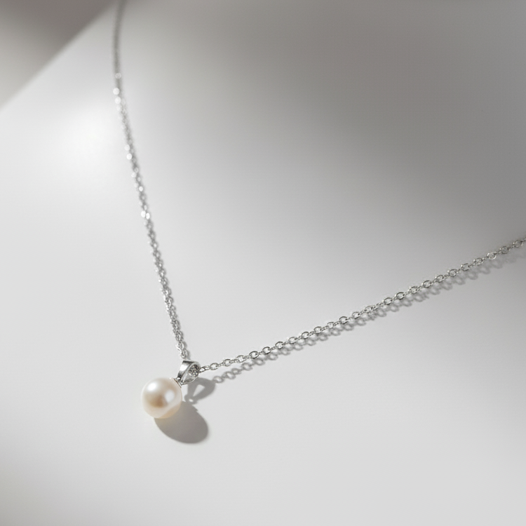 Violett שרשרת פנינה כסף