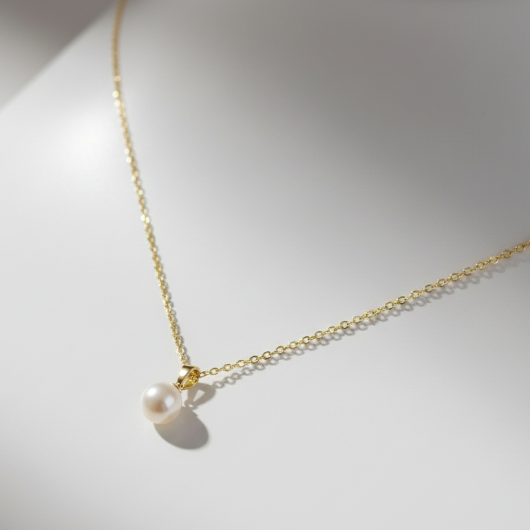 Violett שרשרת פנינה ציפוי זהב