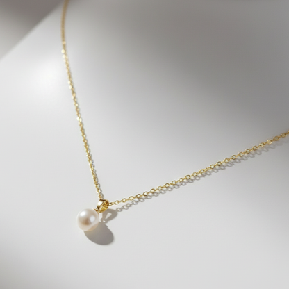 Violett שרשרת פנינה ציפוי זהב