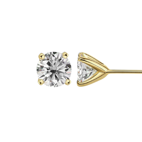 Elisabeth עגילי סוליטר ציפוי זהב