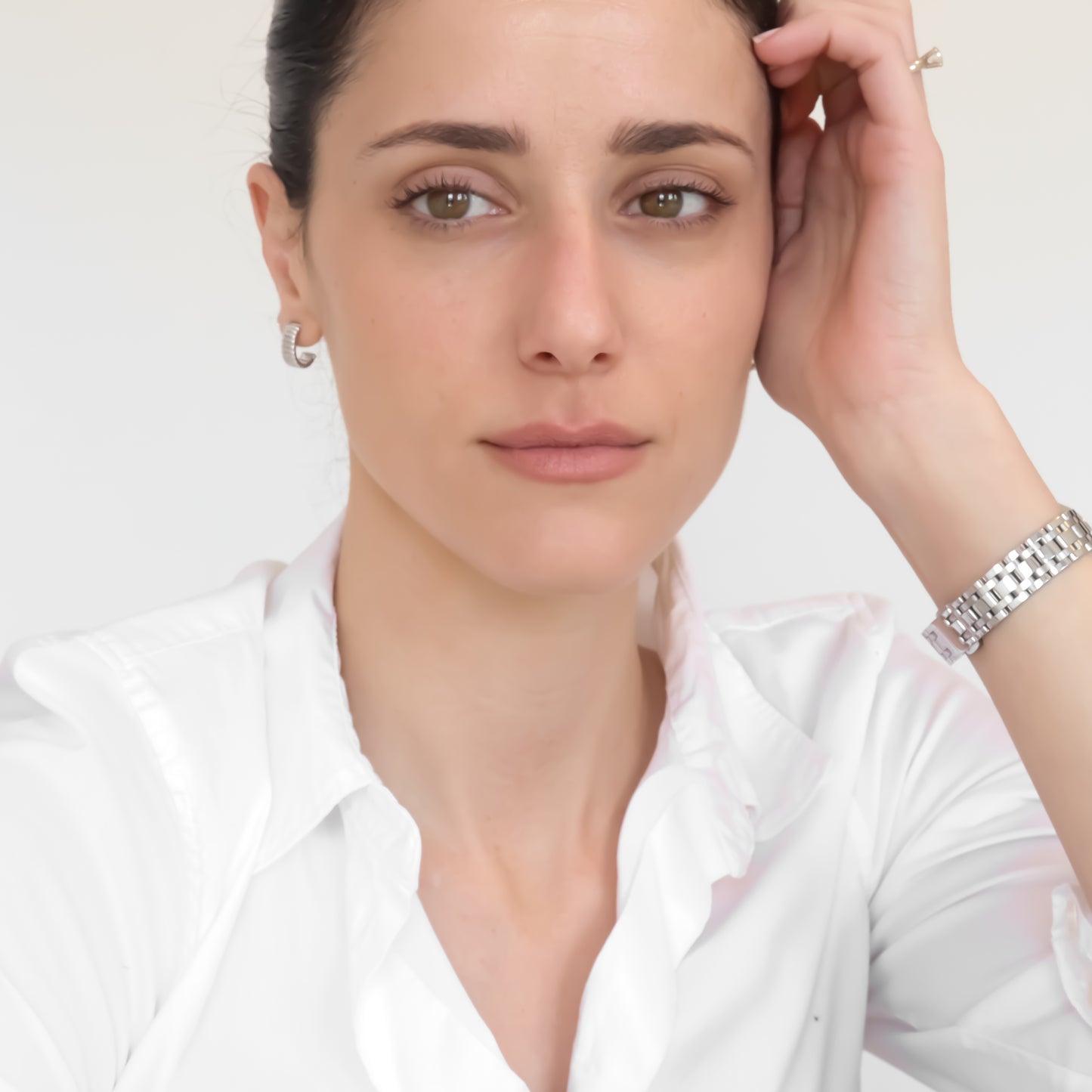 Florance עגילי חישוק כסף