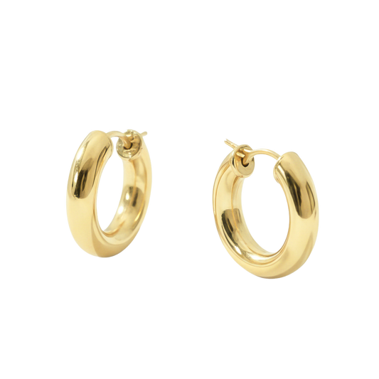 Sophia עגילי חישוק ציפוי זהב