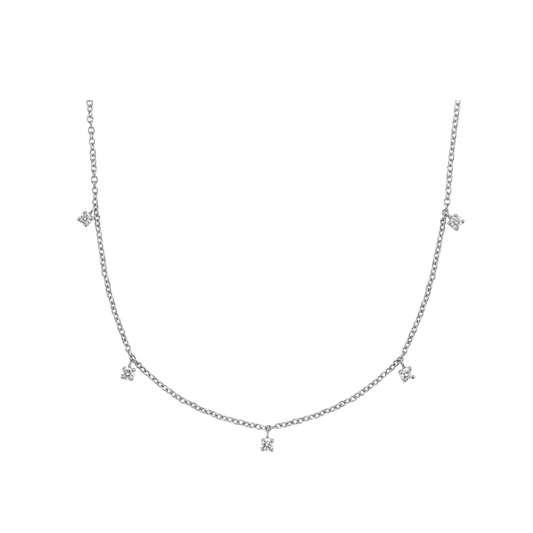 Claire שרשרת אבני מוסונייט כסף