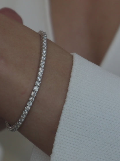 Charlotte צמיד טניס כסף